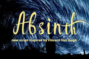 Absinth: A Hand-Painted Handwritten Font Inspired by Van Gogh