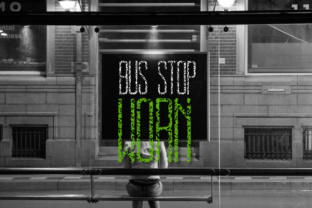Bus Stop Worn: A Rugged Display Font by Jeff Bensch